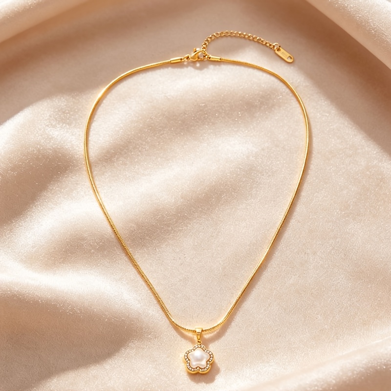 4pcs Classic Stainless Steel Jewelry Set, Elegant Daily Wear